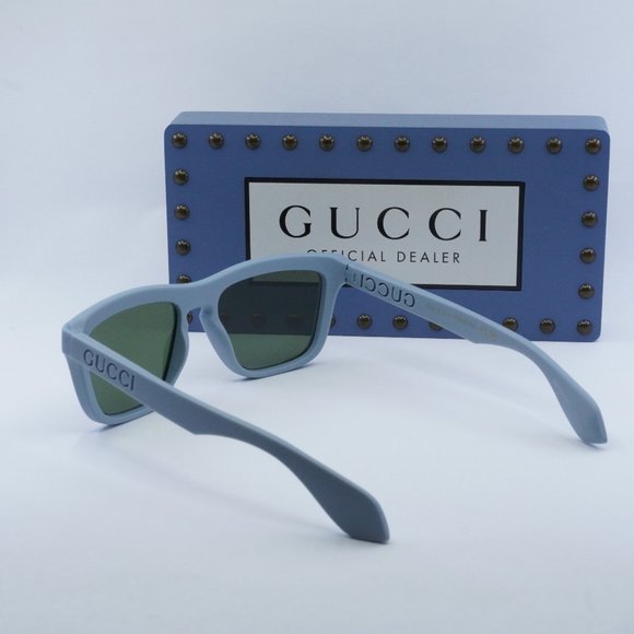 Gucci GG1571S 003 Square Sunglasses - Light Blue/Green - Picture 7 of 10